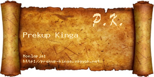 Prekup Kinga névjegykártya
